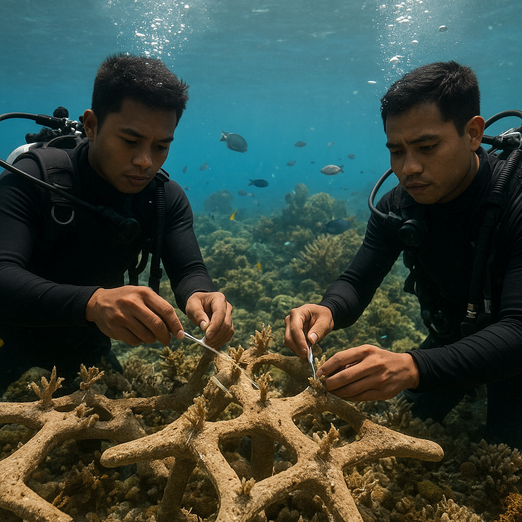Restorasi Terumbu Karang dengan Teknik 'Coral Reef Stars' di Raja Ampat Pulihkan Ekosistem Laut