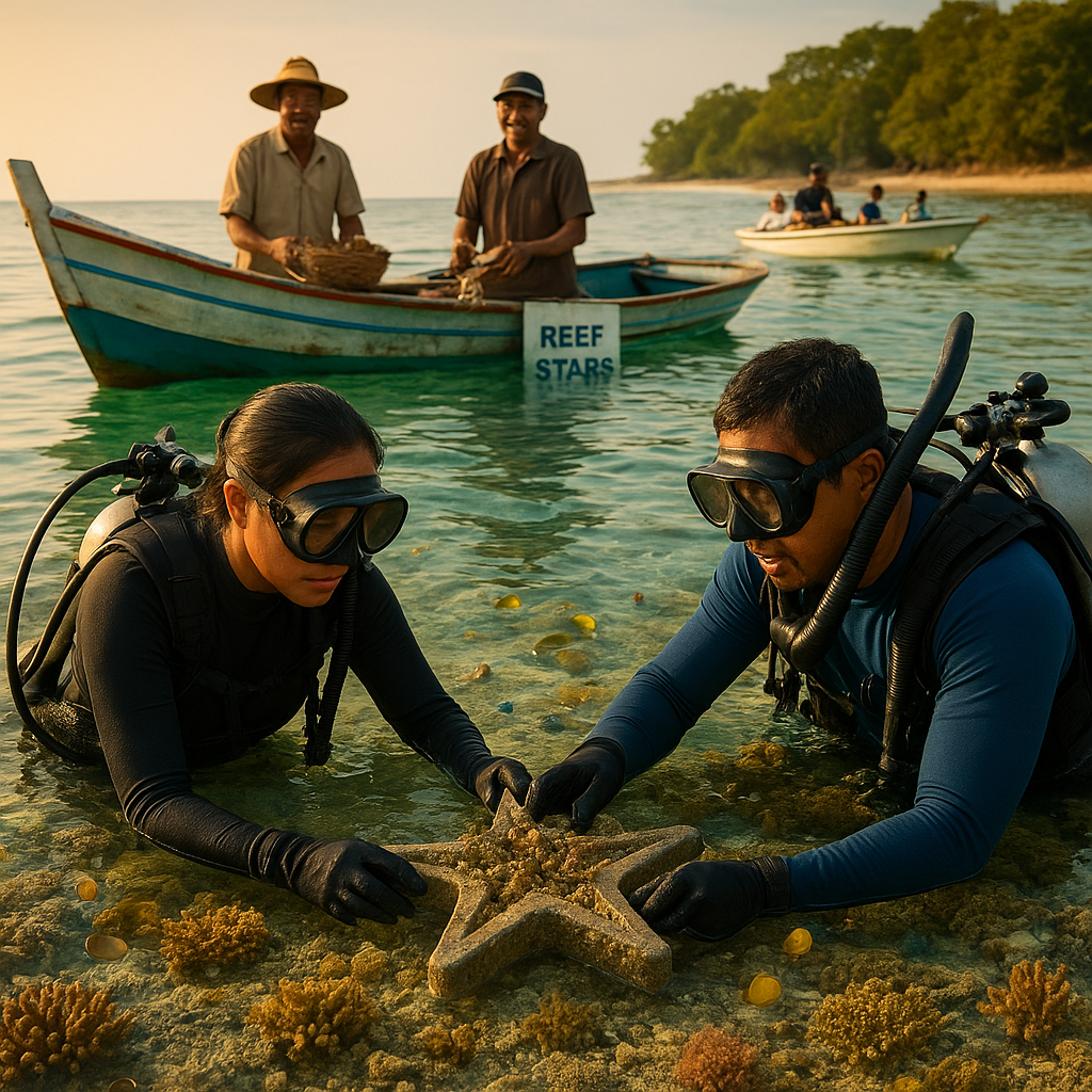 Restorasi Terumbu Karang dengan Teknik 'Reef Stars' Pulihkan Ekosistem dan Pariwisata di Sulawesi