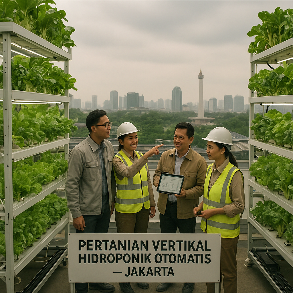 Pertanian Vertikal Hidroponik Otomatis di Atap Gedung Jakarta Tingkatkan Ketahanan Pangan Kota