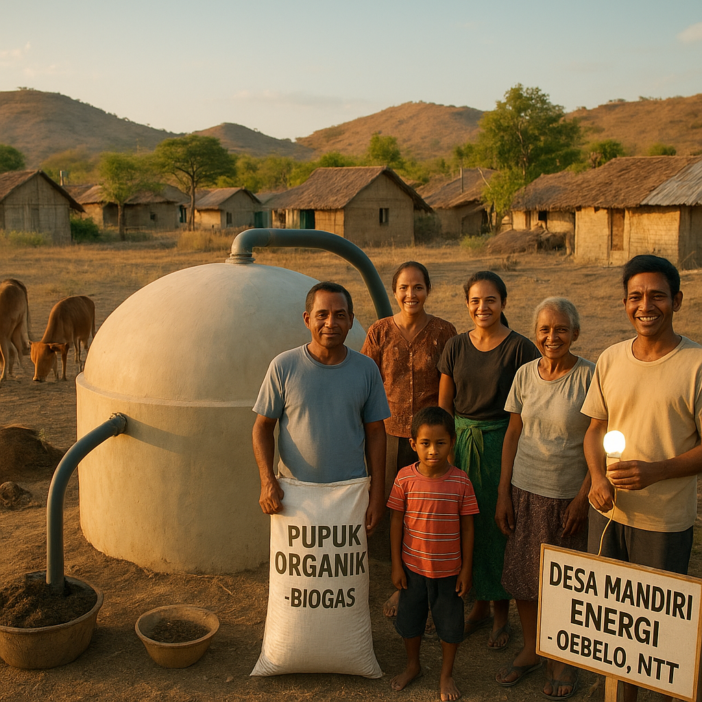 Desa Mandiri Energi di NTT Manfaatkan Biogas dari Kotoran Sapi untuk Listrik dan Pupuk