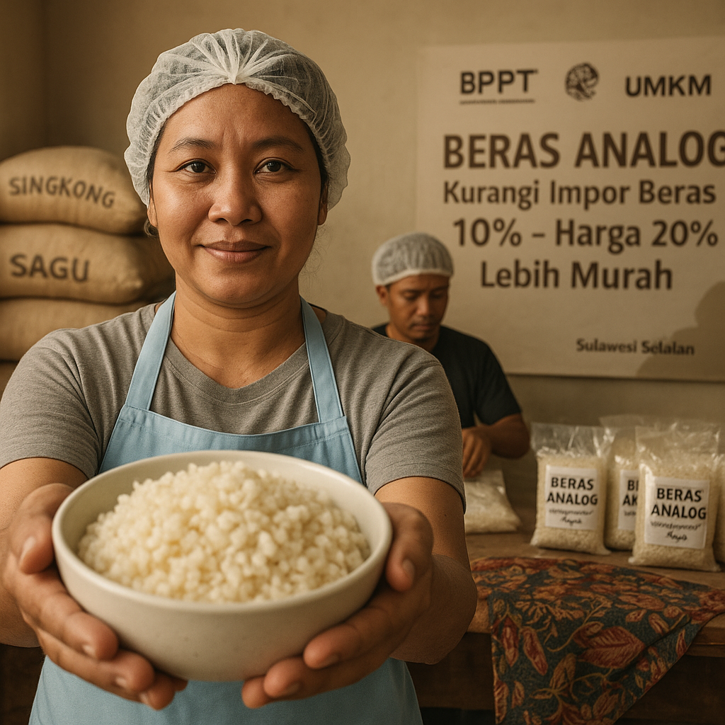 Beras Analog dari Singkong dan Sagu Kurangi Impor Beras 10% di Sulawesi