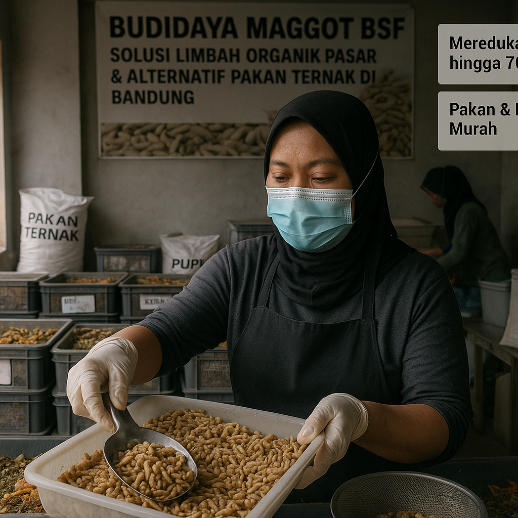 Budidaya Maggot BSF Solusi Limbah Organik Pasar dan Alternatif Pakan Ternak di Bandung