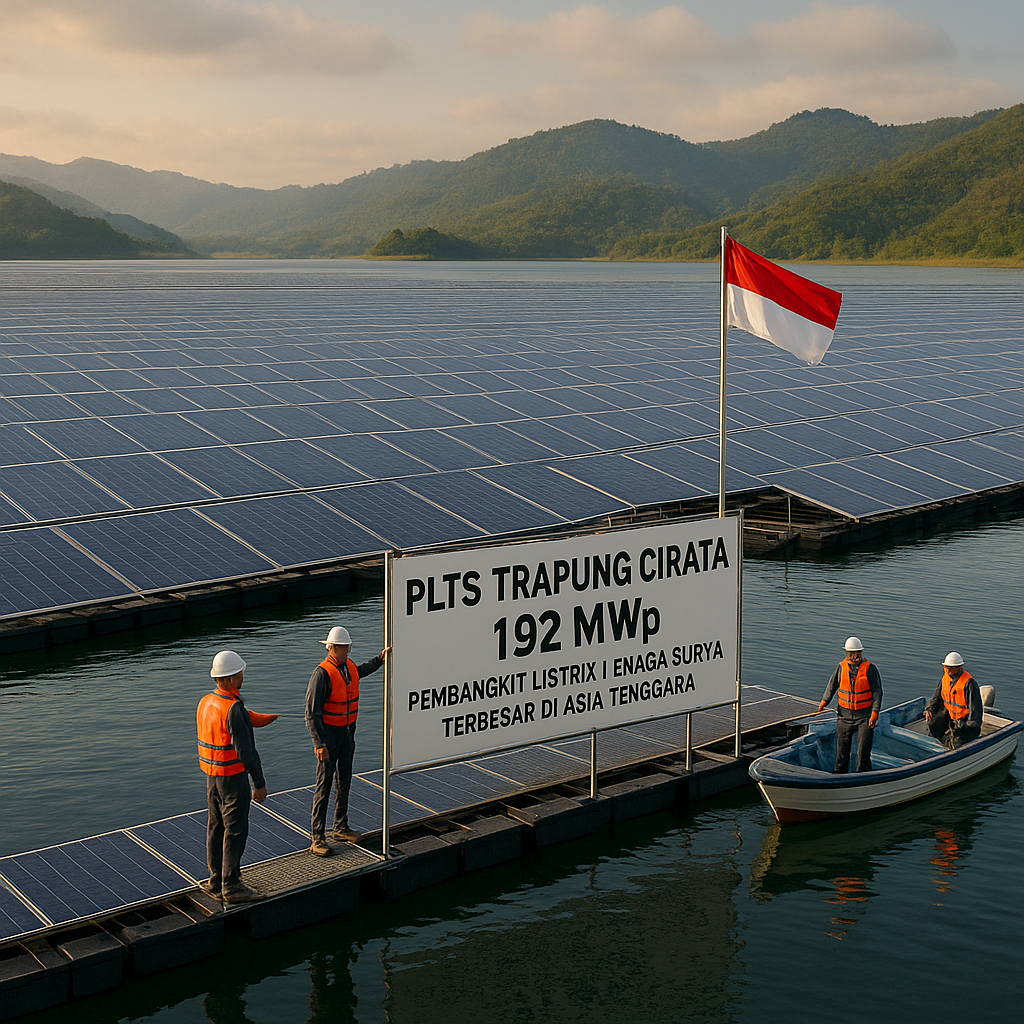 PLTS Terapung di Cirata, Pembangkit Listrik Tenaga Surya Terbesar di Asia Tenggara, Mulai Beroperasi Penuh