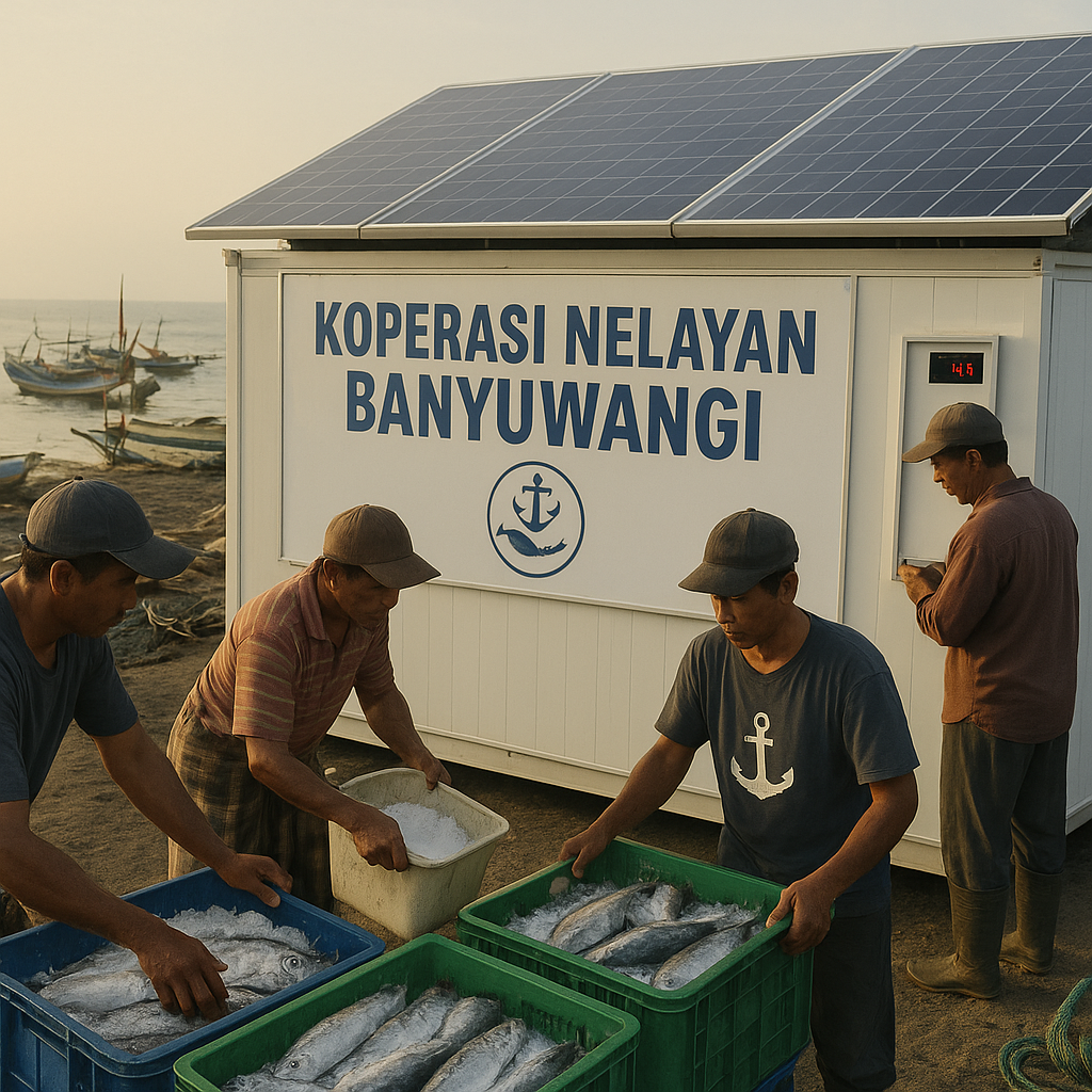 Koperasi Nelayan di Banyuwangi Manfaatkan Teknologi Cold Storage Tenaga Surya untuk Tekan Susut Hasil Tangkapan