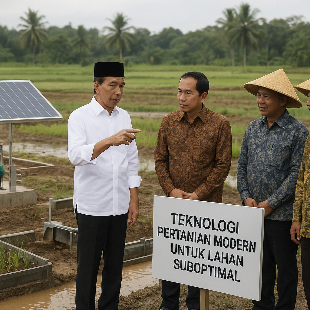 Jokowi Minta Teknologi Pertanian Modern Masuk ke Lahan-lahan Suboptimal