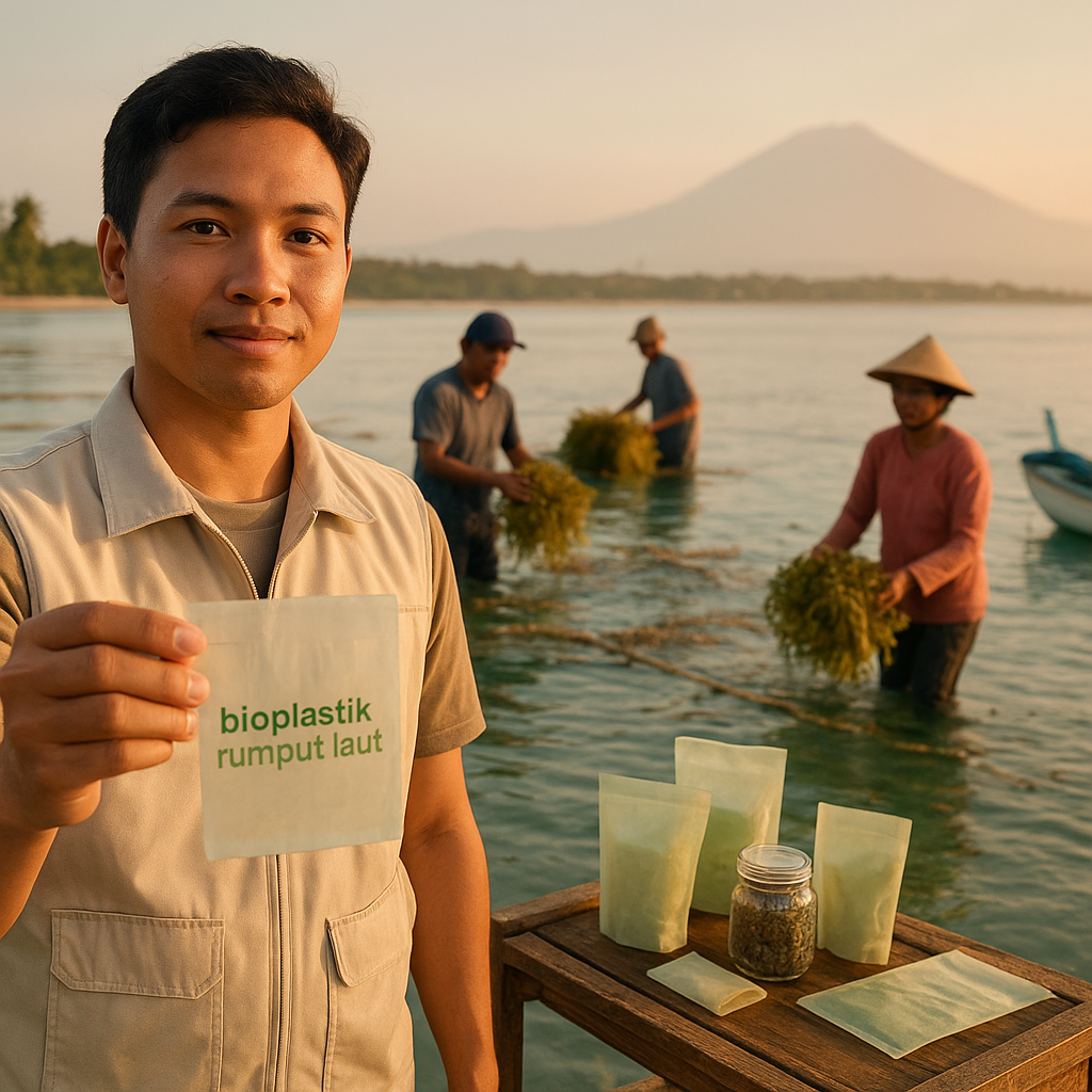 Inovasi Bioplastik dari Rumput Laut Lepas Pantai Bali Kurangi Polusi Plastik