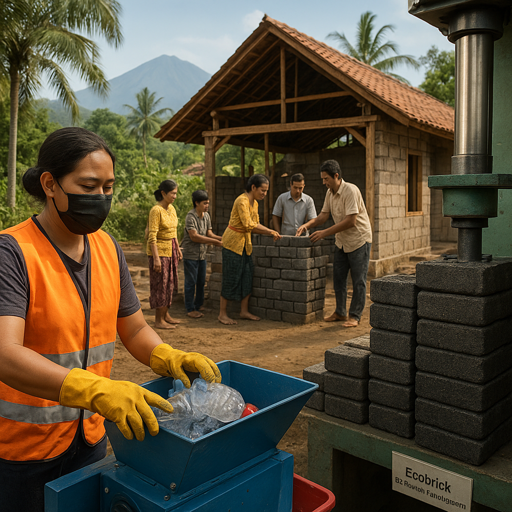 Mengubah Sampah Plastik menjadi Bahan Bangunan Ramah Lingkungan di Bali