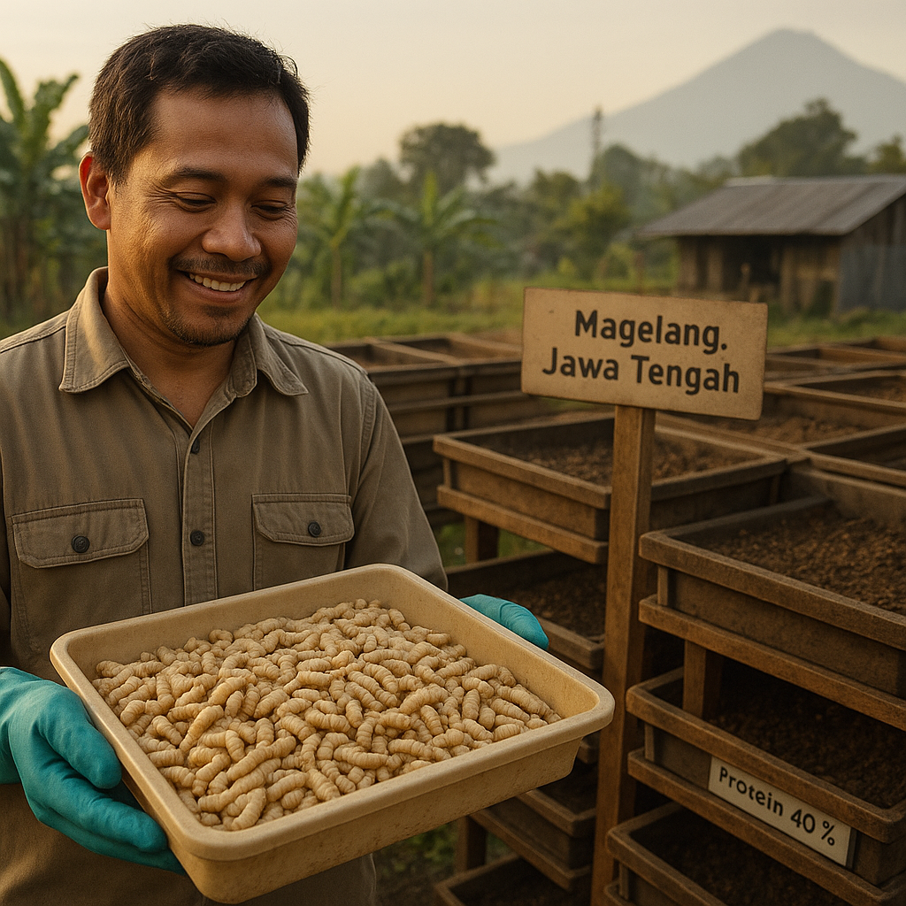 Peternakan Serangga Skala Kecil untuk Pakan Ternak Alternatif di Jawa Tengah