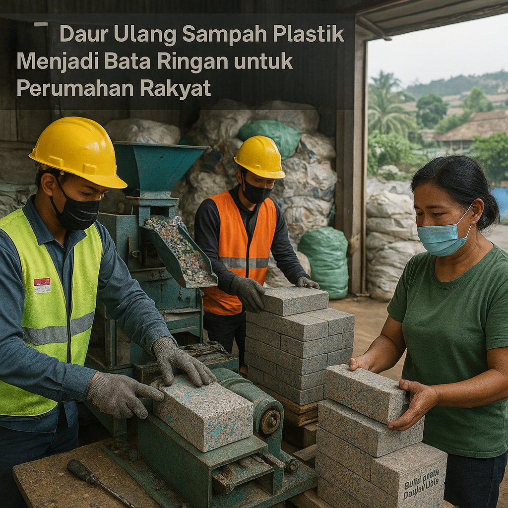 Inovasi Daur Ulang Sampah Plastik Menjadi Bata Ringan untuk Perumahan Rakyat
