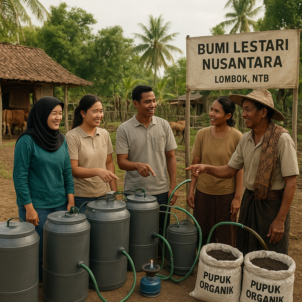 Startup Ini Ubah Kotoran Sapi Jadi Bahan Bakar dan Pupuk Organik di NTB