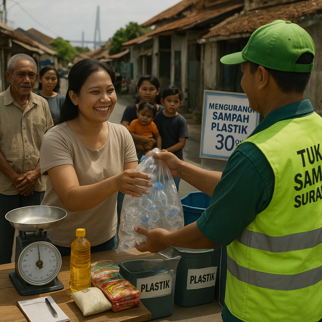 Inisiatif 'Tukar Sampah' di Surabaya Tekan 30% Volume Sampah Plastik Domestik