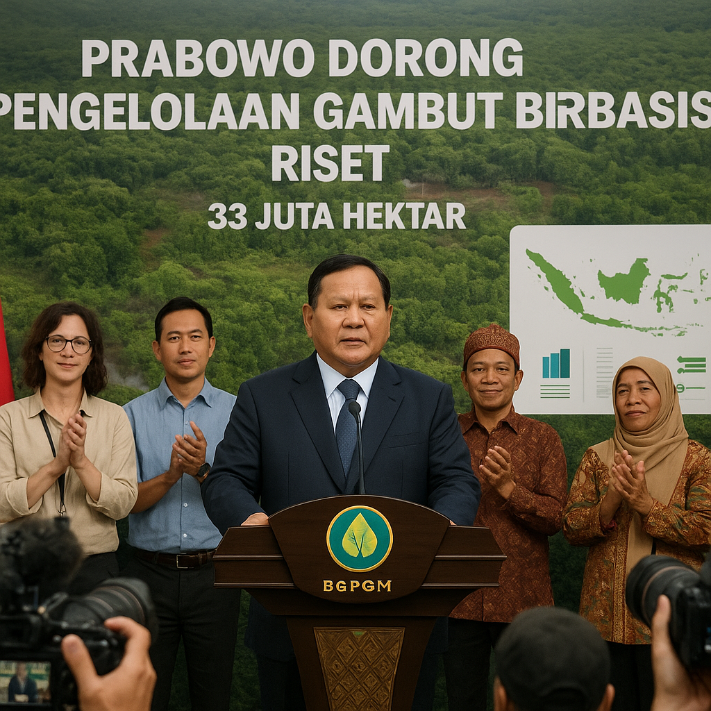 Prabowo Dorong Pengelolaan Gambut Berbasis Riset, Bentuk Badan Pengelola Nasional Baru