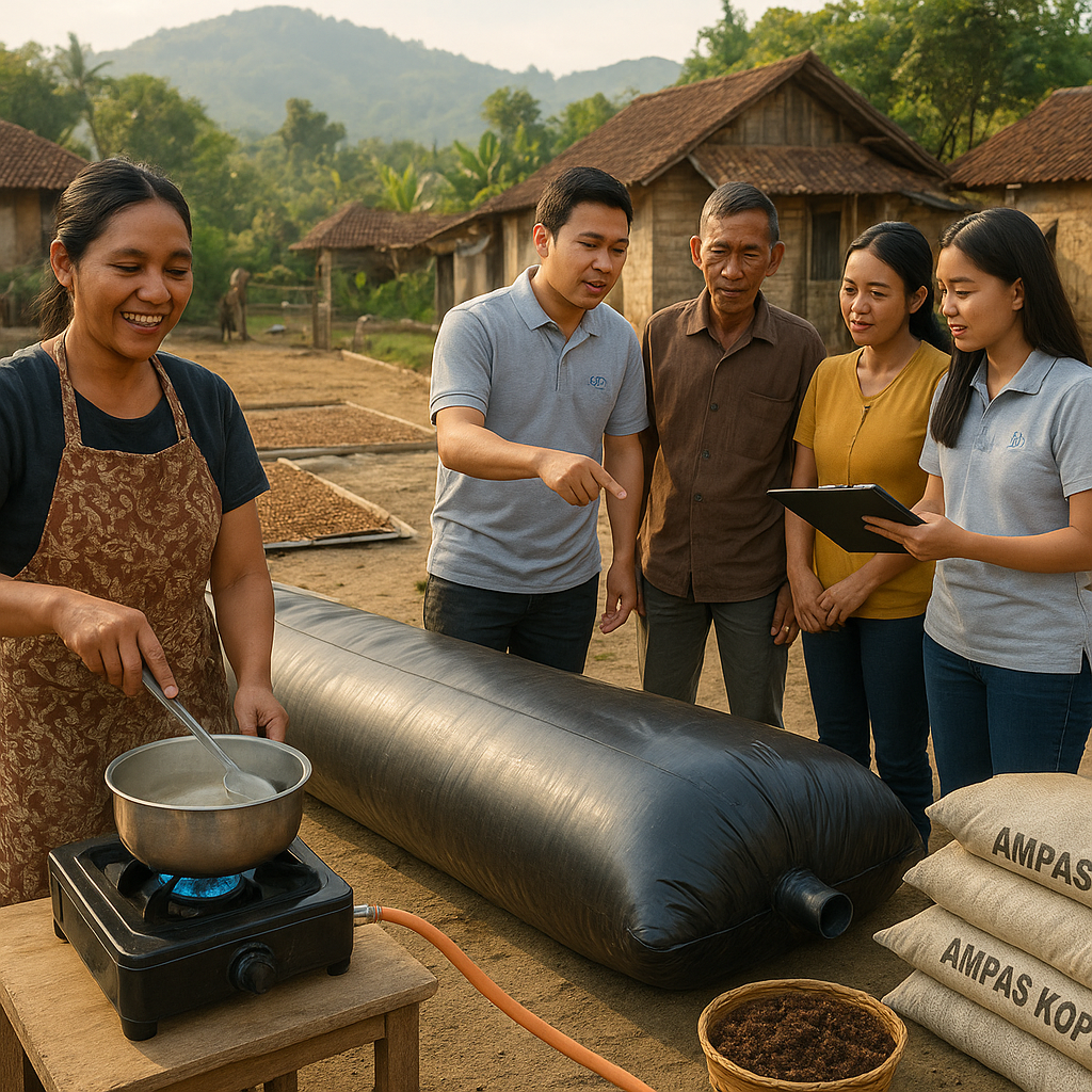 Revolusi Kopi IPB-UM: Ubah Limbah Kopi & Kotoran Ternak Jadi Energi Bersih di Desa Sumberdem