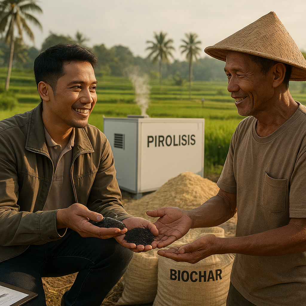 Startup RI Kembangkan 'Biochar' dari Sekam Padi, Tingkatkan Hasil Panen & Serap Karbon