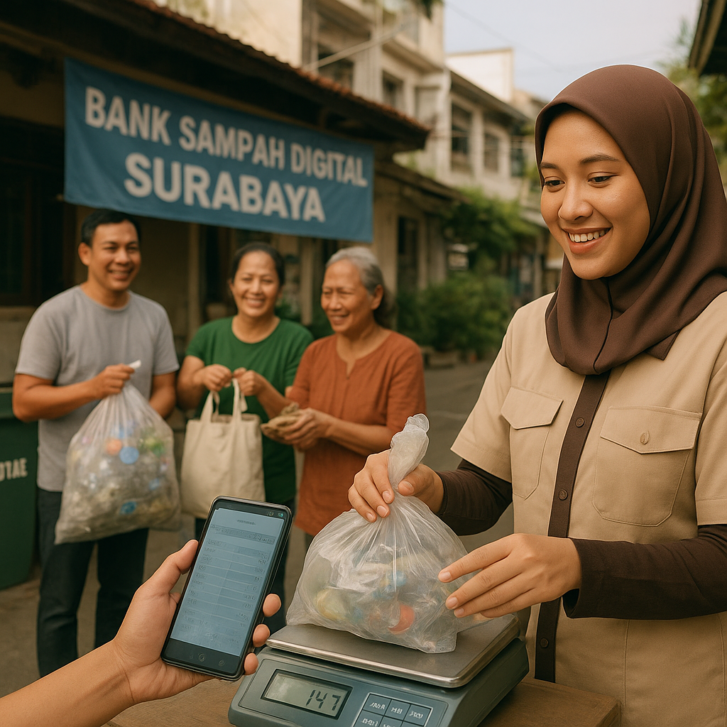 Inisiatif 'Bank Sampah Digital' di Surabaya Tingkatkan Daur Ulang & Nilai Ekonomi Limbah