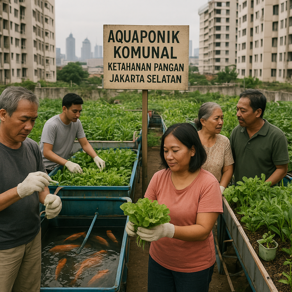 Komunitas di Jakarta Mengembangkan Sistem Aquaponik Skala Komunal untuk Ketahanan Pangan Urban