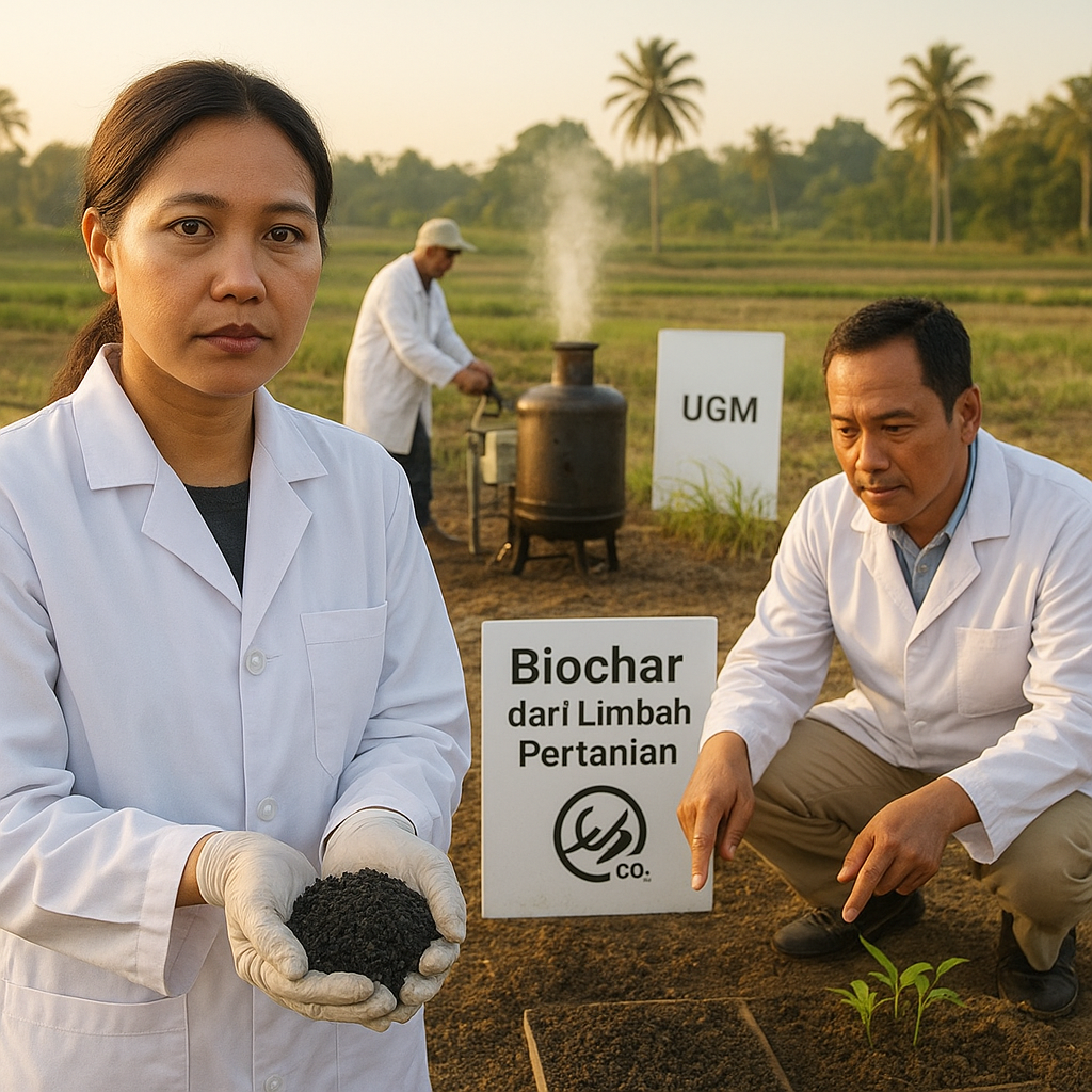 Peneliti BRIN dan UGM Kembangkan Biochar dari Limbah Pertanian untuk Perbaiki Tanah dan Kurangi Emisi