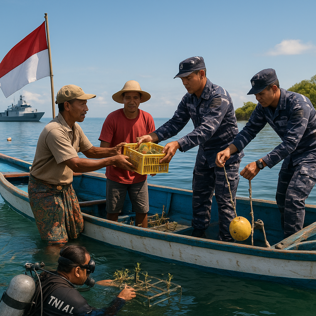 Kolaborasi TNI AL dan Nelayan dalam Program Konservasi Terumbu Karang dan Pemulihan Ekosistem Laut