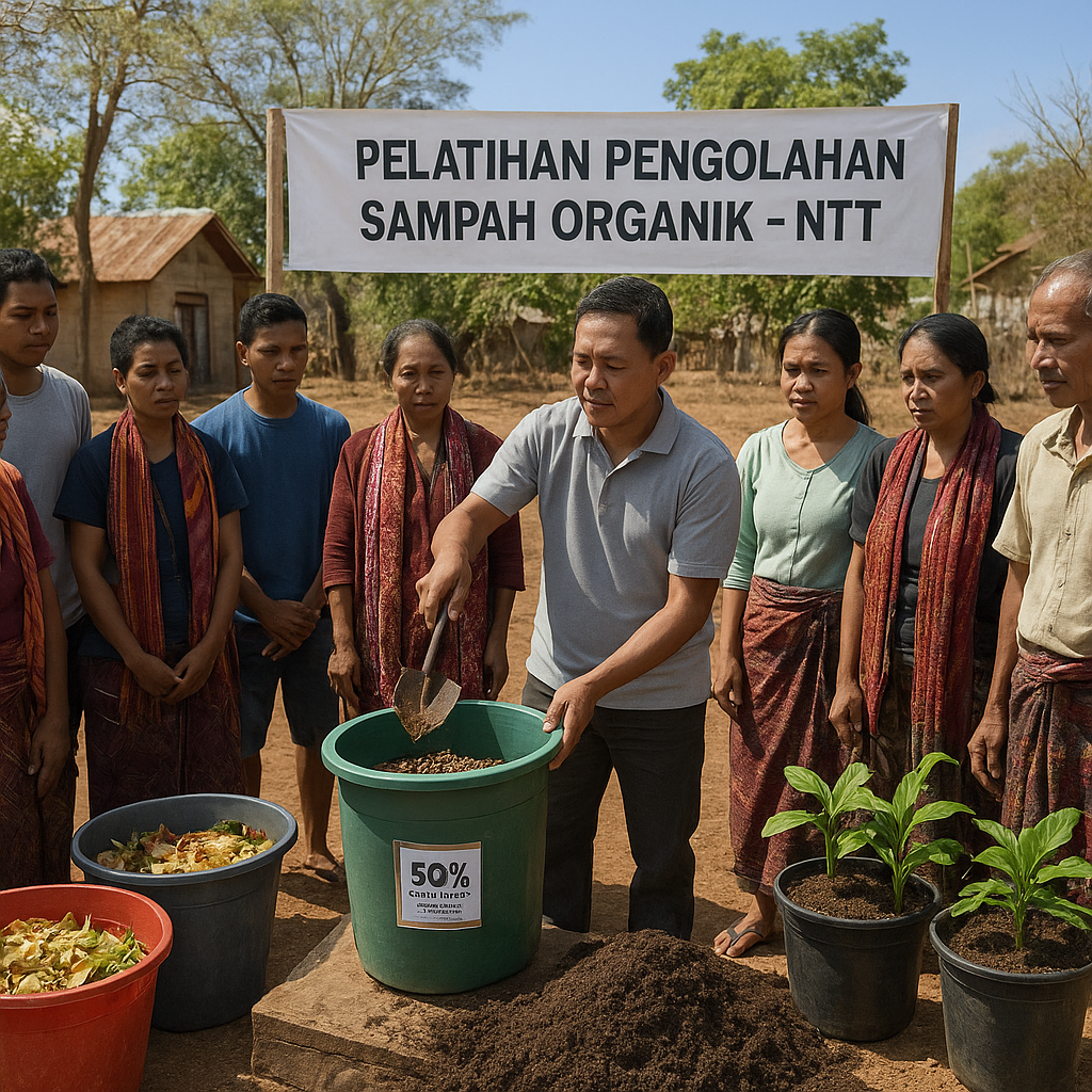 Pelatihan dan Penyediaan Alat Pengolah Sampah Organik Skala Kecil untuk Komunitas di NTT