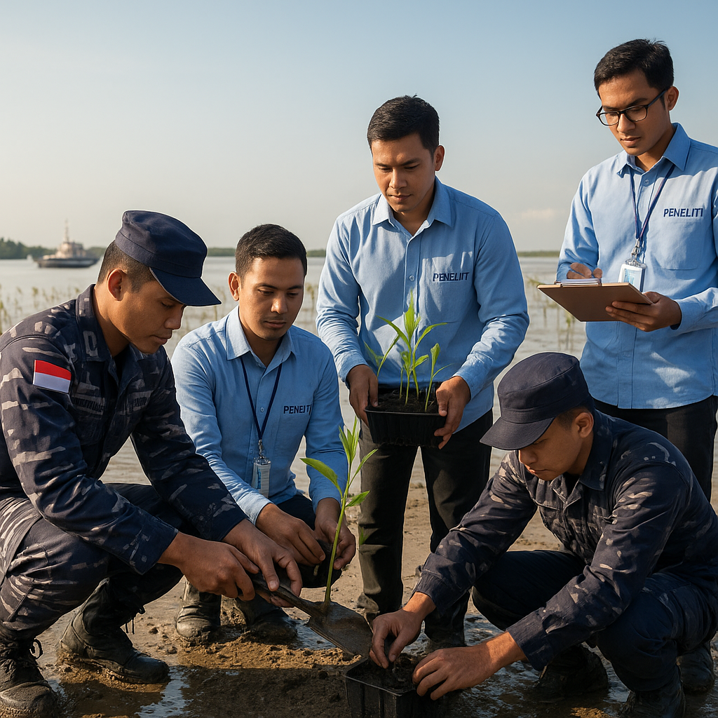 Kolaborasi TNI AL dan Peneliti Tanam 'Bibit Mangrove Unggul' untuk Percepatan Rehabilitasi Pesisir