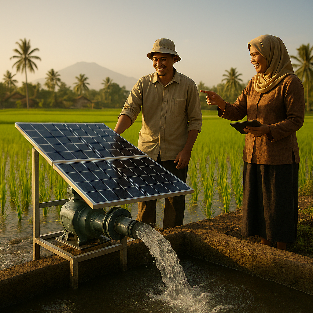 Sistem Irigasi Bertenaga Surya Kembalikan Sawah di Lombok, Kurangi Emisi 10 Ton CO2/Tahun