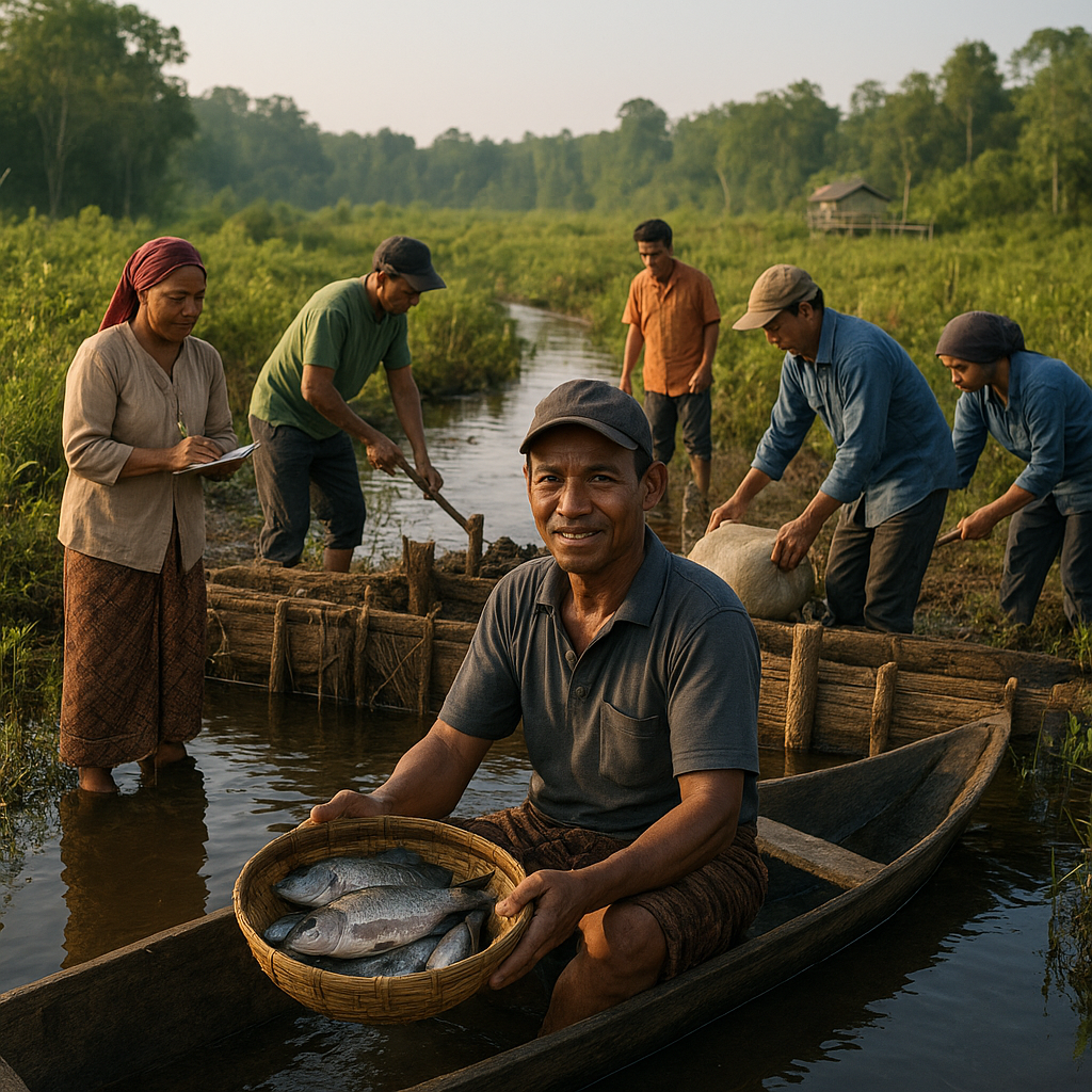 Restorasi Gambut Berbasis Komunitas di Kalimantan Tengah Tekan Emisi dan Tingkatkan Hasil Perikanan