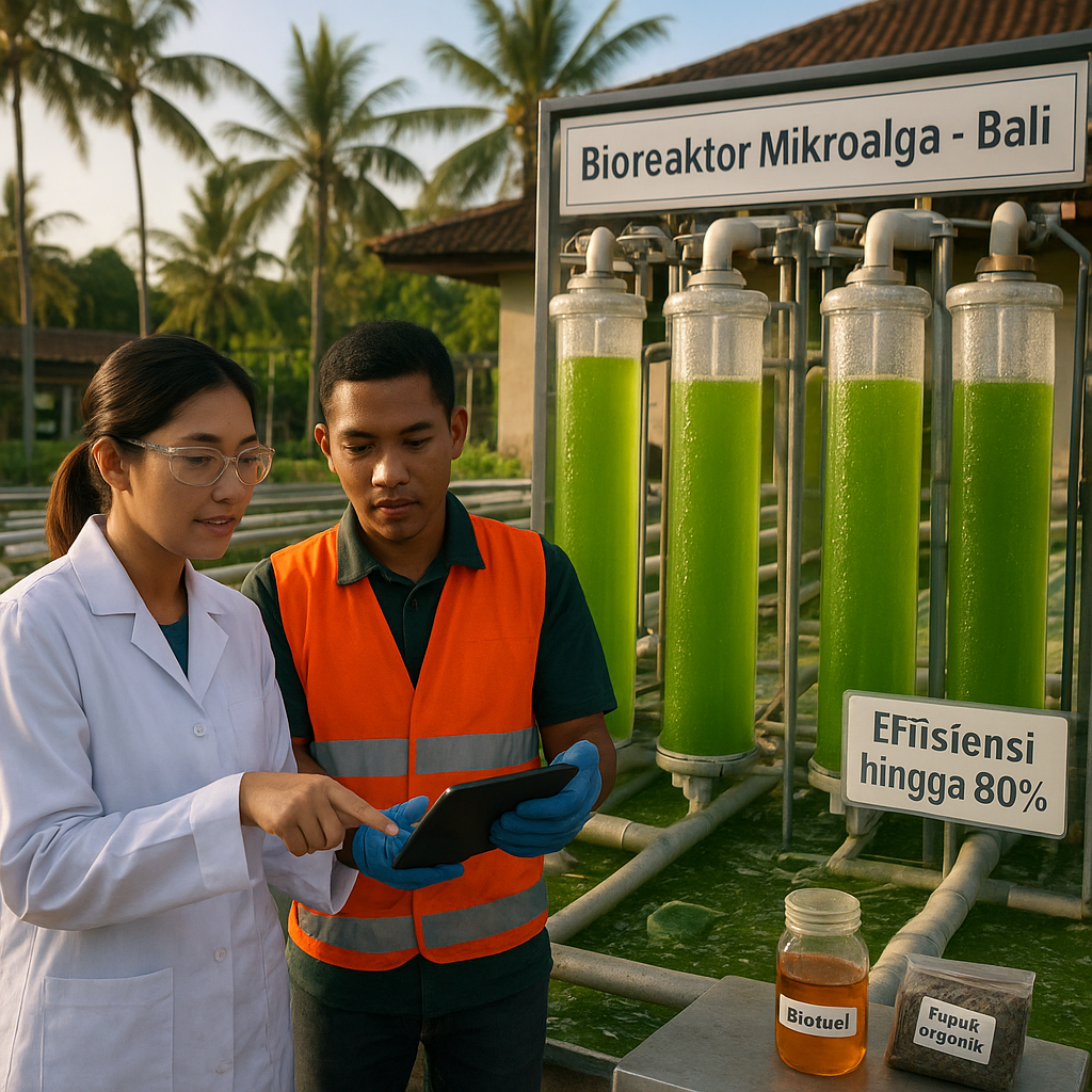 Teknologi Bioreaktor Mikroalga di Bali Olah Limbah Cair Jadi Biofuel & Pupuk