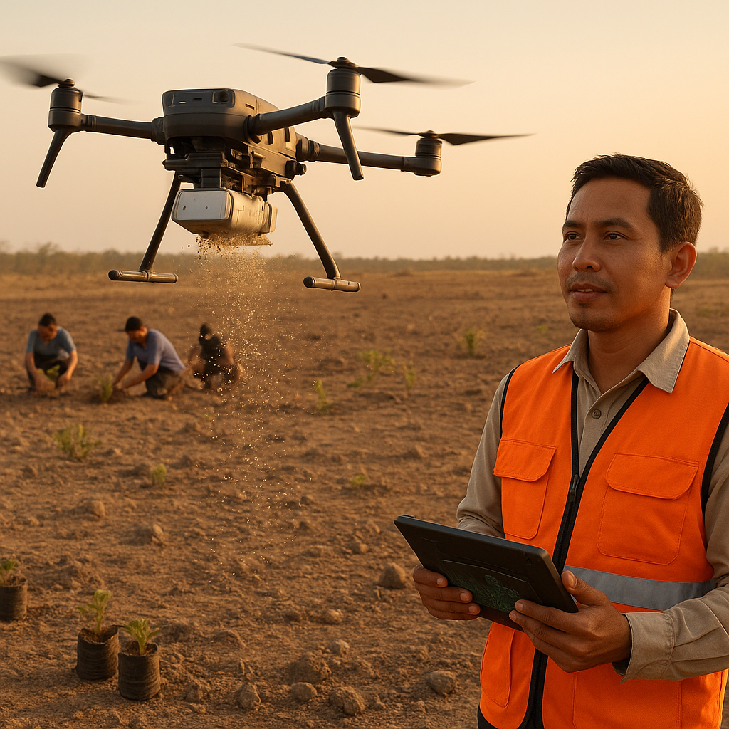 Drone Penebar Benih dan Pupuk: Teknologi Tinggi untuk Reboisasi Lahan Kritis dan Pertanian Presisi