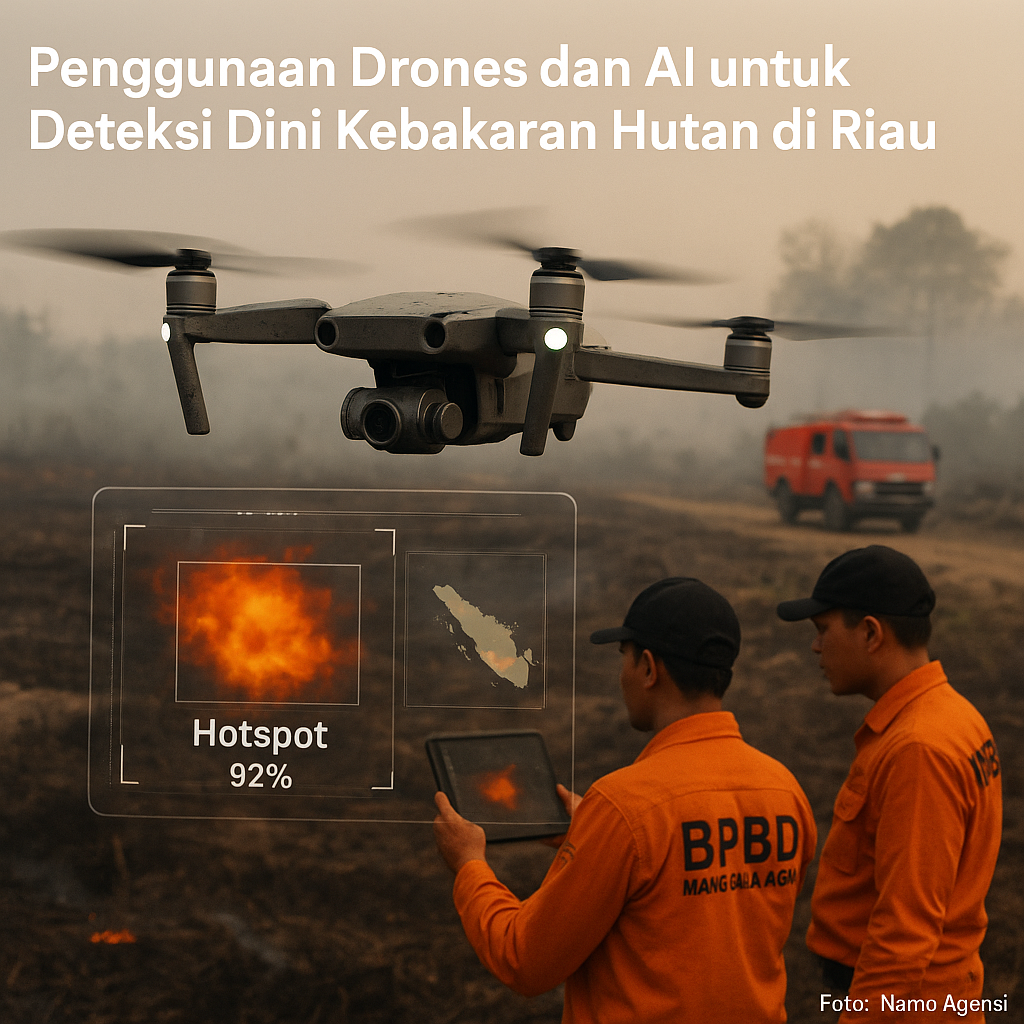 Penggunaan Drones dan AI untuk Deteksi Dini Kebakaran Hutan di Riau