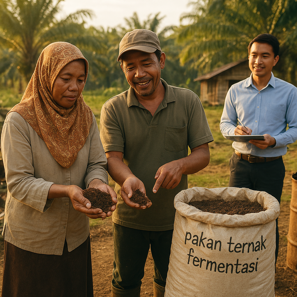 Pengembangan Pakan Ternak dari Limbah Fermentasi Sawit oleh Peternak Rakyat di Sumatera