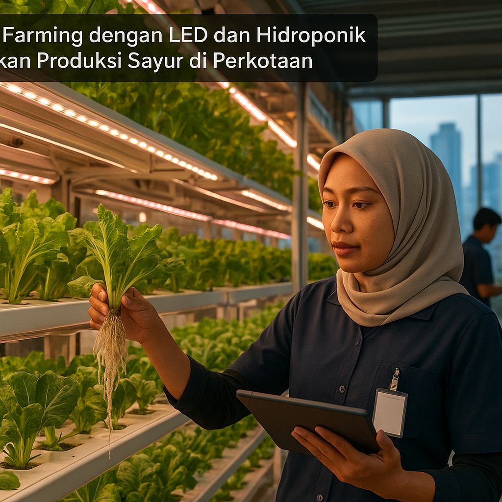 Vertical Farming dengan LED dan Hidroponik Tingkatkan Produksi Sayur di Perkotaan