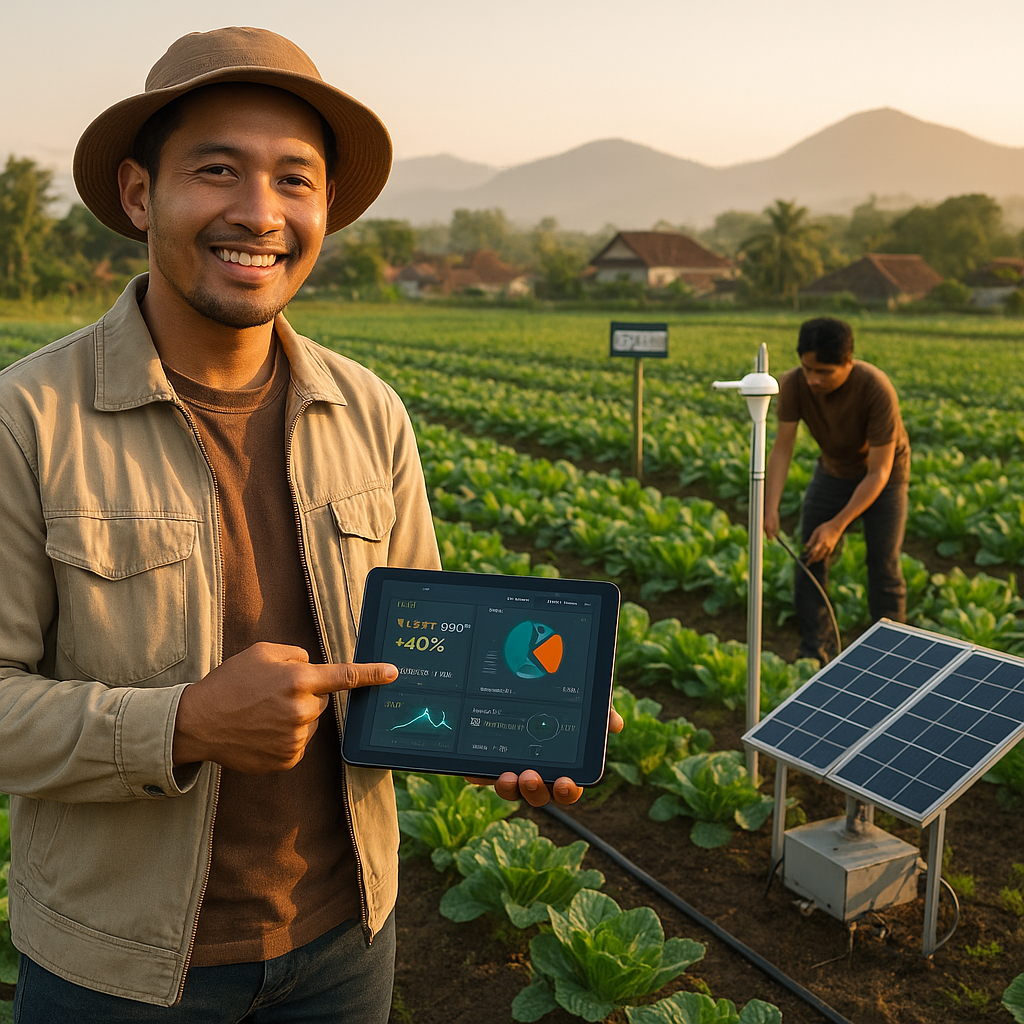 Petani Milenial di Boyolali Sukses Terapkan Smart Farming dengan IoT dan Panel Surya