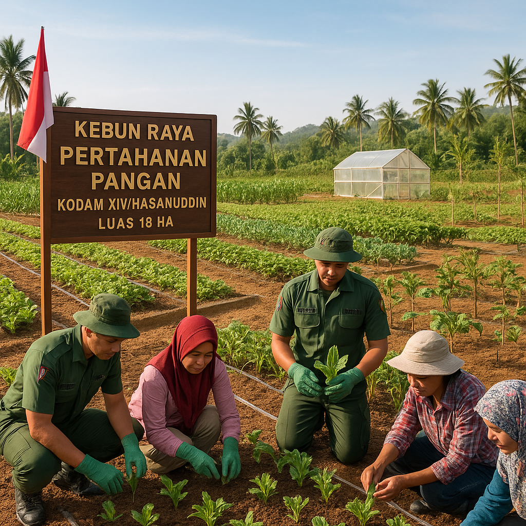 TNI AD Kembangkan Kebun Raya Pertahanan Pangan seluas 18 Hektar di Makassar