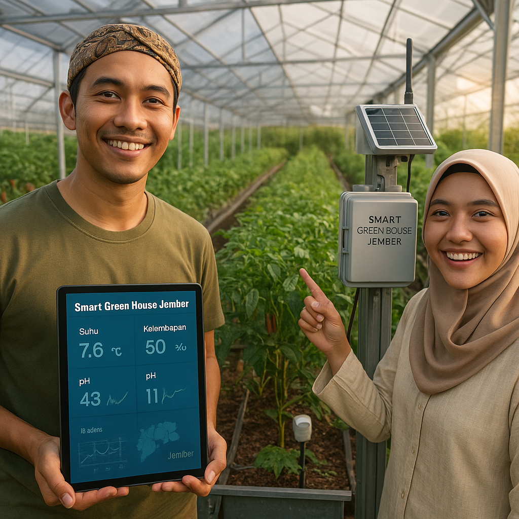 Petani Milenial di Jember Sukses Kembangkan Smart Green House dengan IoT dan Energi Surya