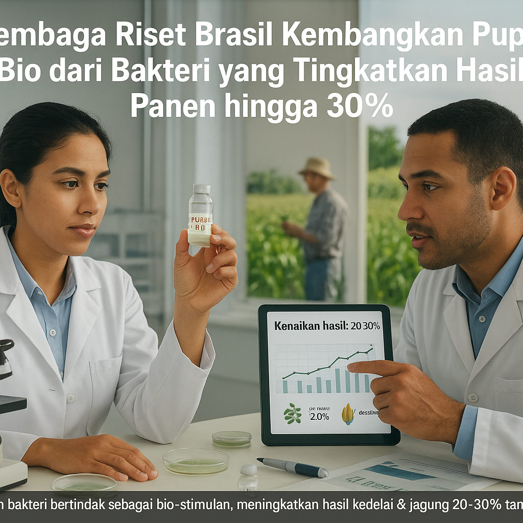 Lembaga Riset Brasil Kembangkan Pupuk Bio dari Bakteri yang Tingkatkan Hasil Panen hingga 30%