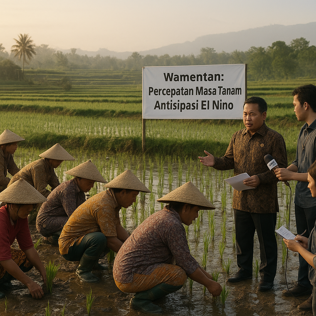 Wamentan: Percepatan Masa Tanam untuk Antisipasi Gagal Panen akibat El Nino