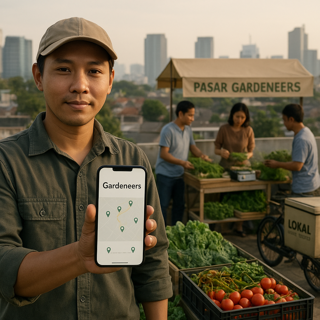 Aplikasi 'Gardeneers' Koneksikan Petani Urban dengan Pasar dan Kurangi Food Miles
