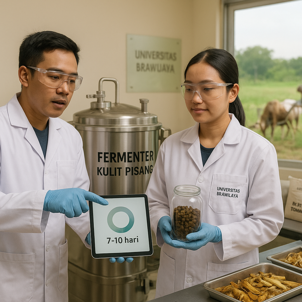 Teknologi Fermentasi Cepat Ubah Limbah Kulit Pisang Jadi Pakan Ternak Berkualitas
