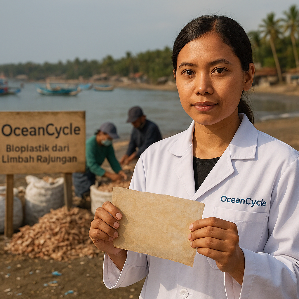 Startup Indonesia Kembangkan Bioplastik dari Limbah Cangkang Rajungan yang Terurai di Laut