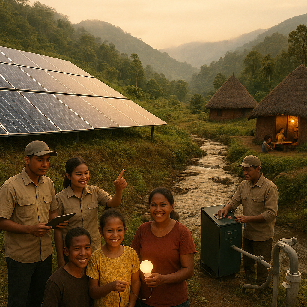 Pilot Project Energi Terbarukan Hybrid (Solar-Microhydro) untuk Desa Terisolasi di Papua