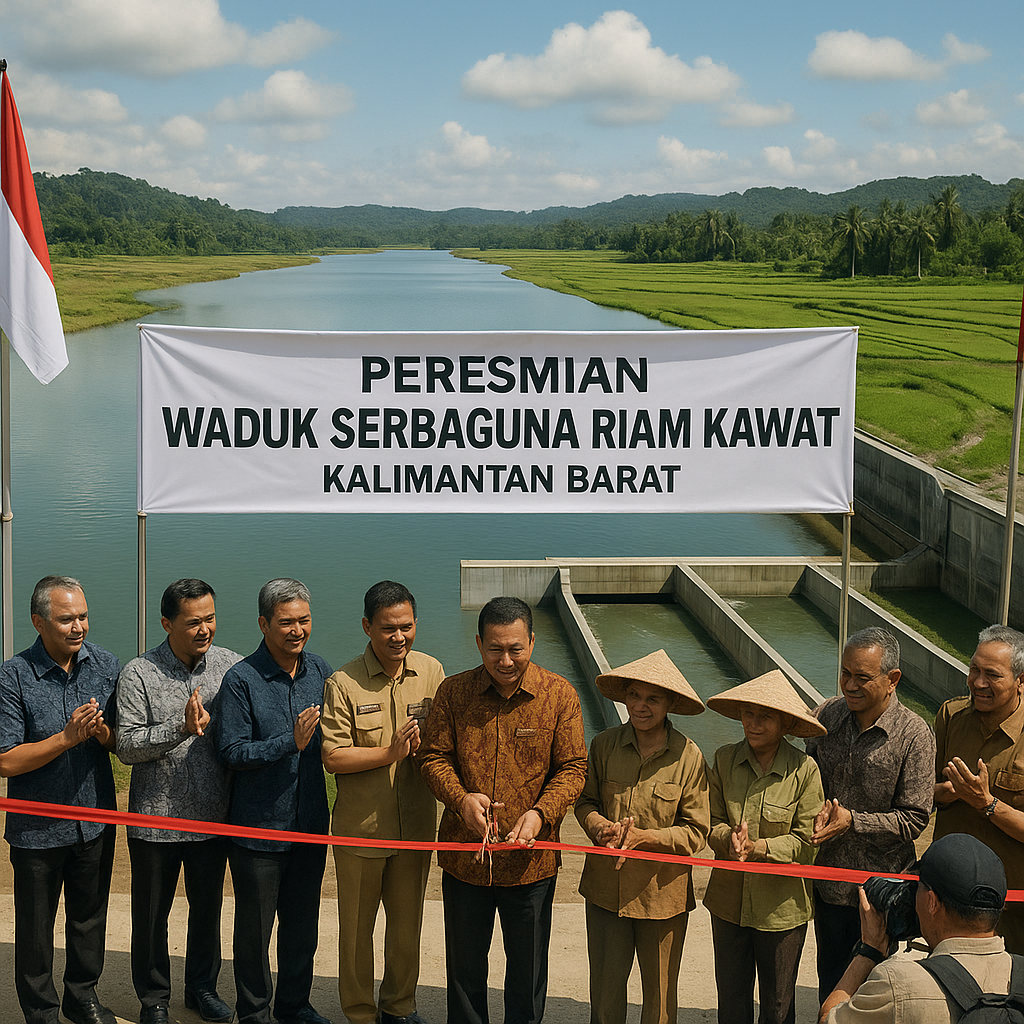 Waduk Serbaguna Riam Kawat di Kalbar Diresmikan, Dongkrak Irigasi dan Pasokan Air Bersih