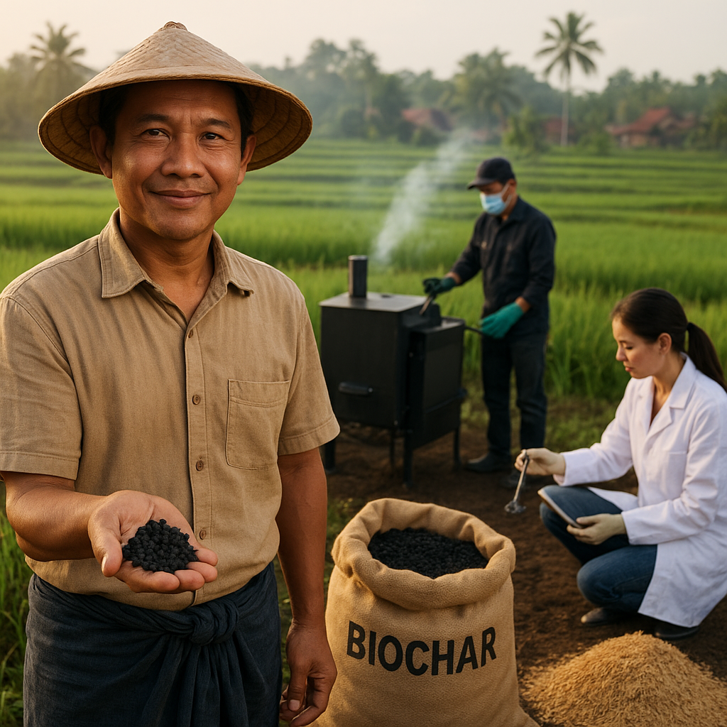 Biochar dari Sekam Padi: Solusi Karbon Negatif Tingkatkan Kesuburan Tanah dan Kurangi Emisi