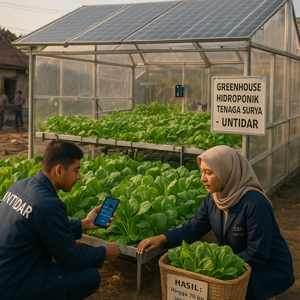 Greenhouse Hidroponik Tenaga Surya, Inovasi Mahasiswa Untidar Perkuat Ketahanan Pangan Pascabencana