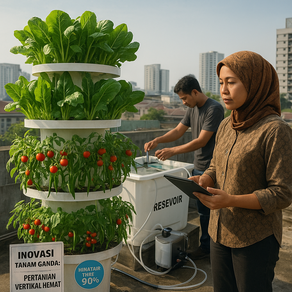 Inovasi Tanam Ganda dengan Pertanian Vertikal: Solusi Krisis Pangan dan Air di Lahan Sempit