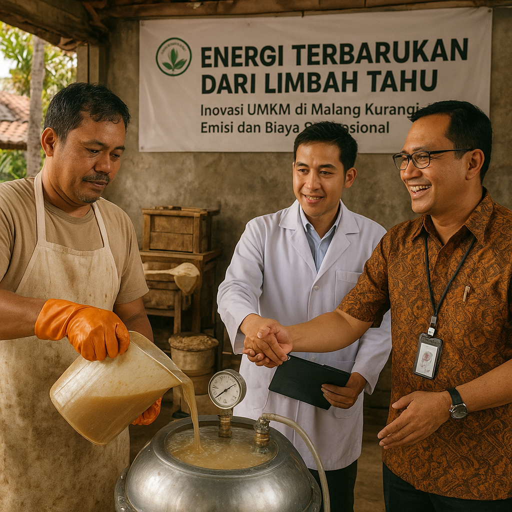 Energi Terbarukan dari Limbah Tahu: Inovasi UMKM di Malang Kurangi Emisi dan Biaya Operasional
