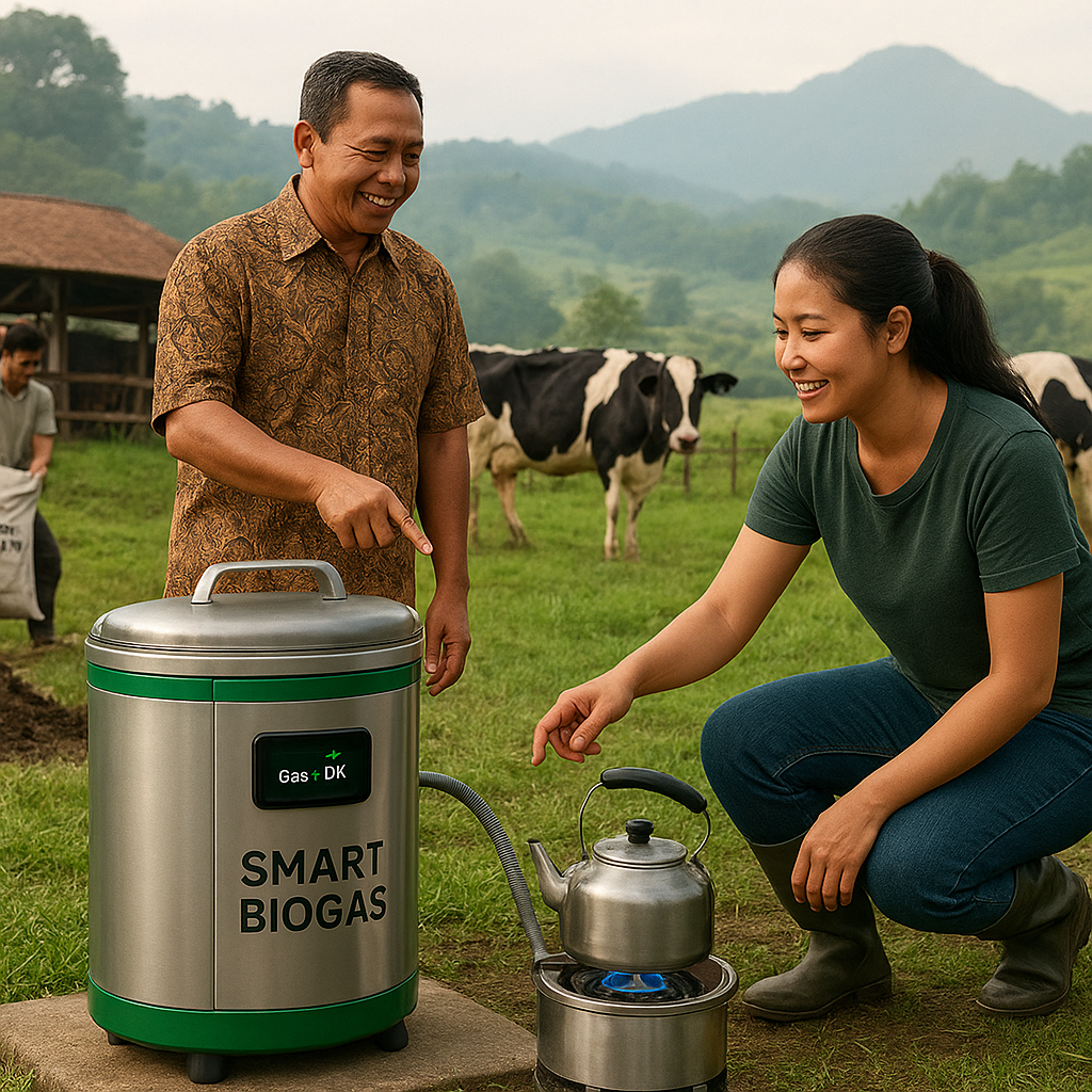 Teknologi 'Smart Biogas' Portable untuk Keluarga Peternak Sapi Perah di Lembang