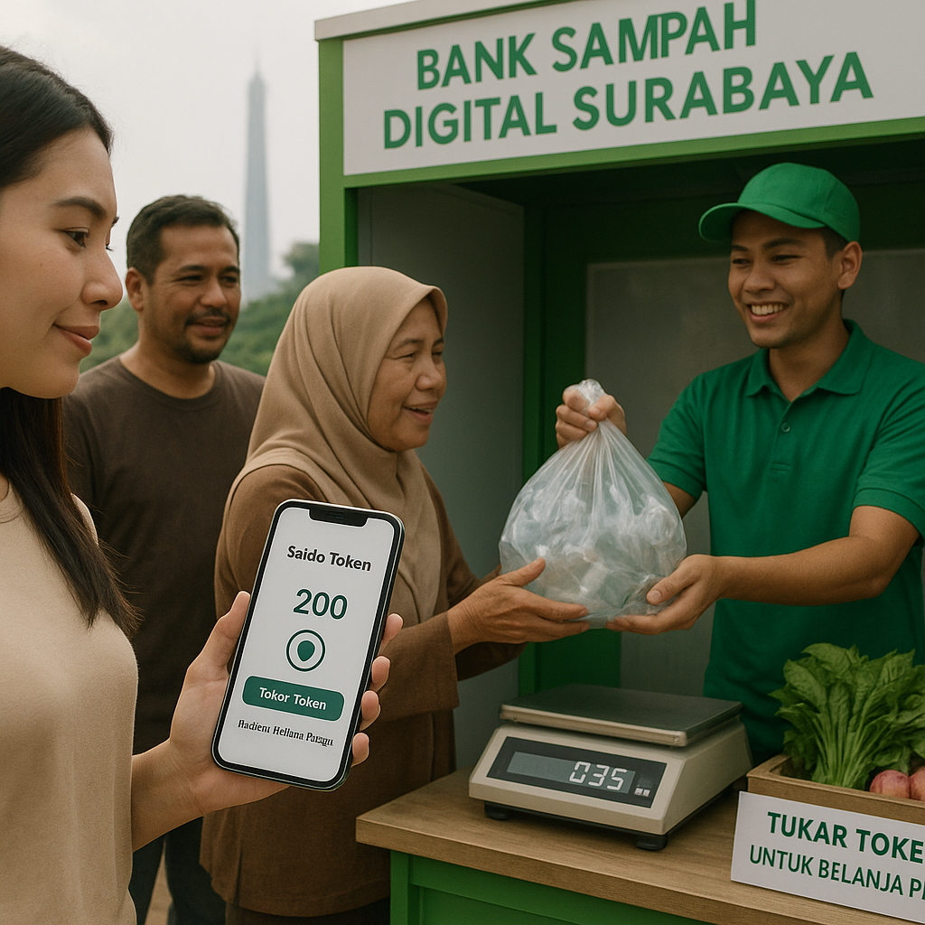 Bank Sampah Digital di Surabaya: Tukar Sampah Plastik dengan Token untuk Belanja Pangan