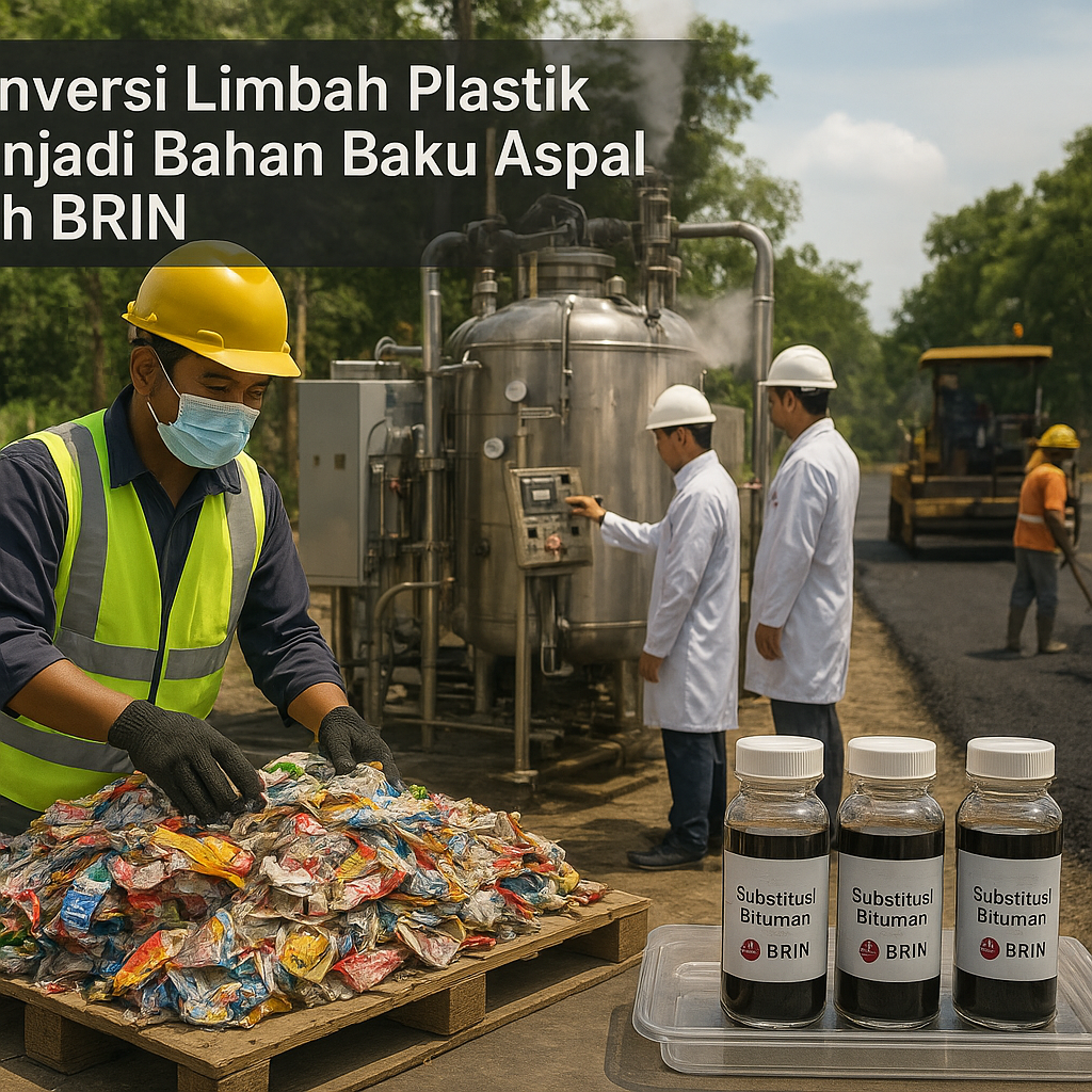 Konversi Limbah Plastik menjadi Bahan Baku Aspal oleh BRIN