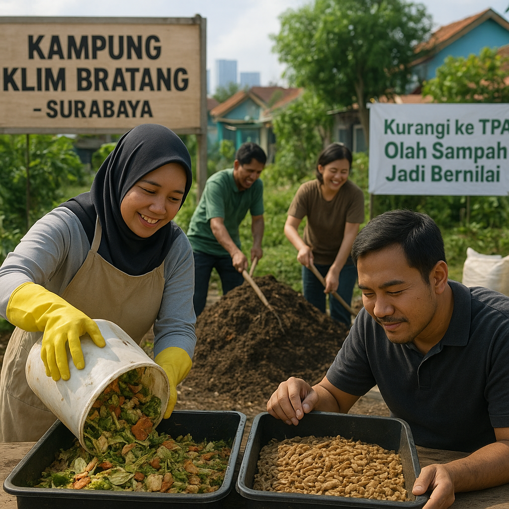Kampung Iklim di Surabaya Olah Sampah Organik Jadi Pakan Maggot dan Kompos, Kurangi TPA