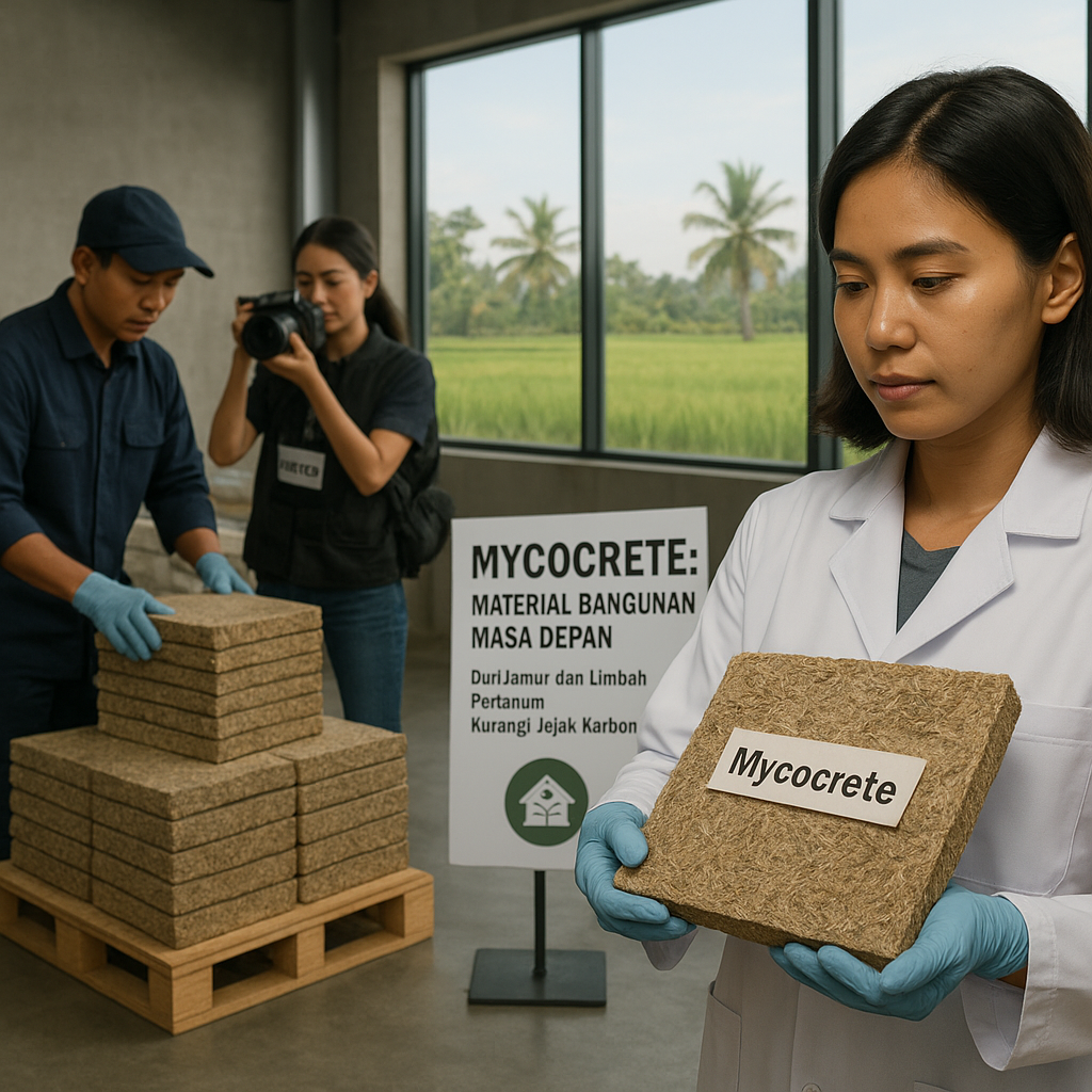 Mycocrete: Material Bangunan Masa Depan dari Jamur dan Limbah Pertanian Kurangi Jejak Karbon